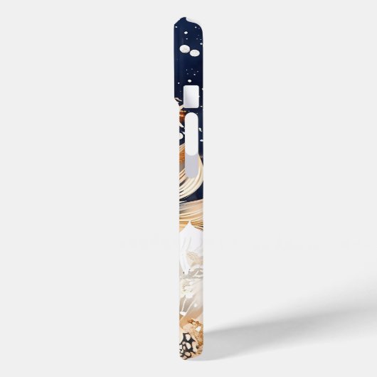 Midnight Floral Elegance Telefoon Case (Achterkant / Links)
