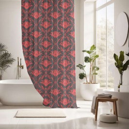 Midnight Floral Fusion Douchegordijn