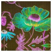 Midnight Floral Stof (Close Up)