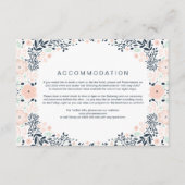 Midnight Floral Wedding Direction Card Informatiekaartje (Voorkant)