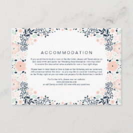  Midnight Floral Wedding Direction Card Informatiekaartje
