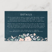  Midnight Floral Wedding Direction Informatiekaartje (Voorkant)