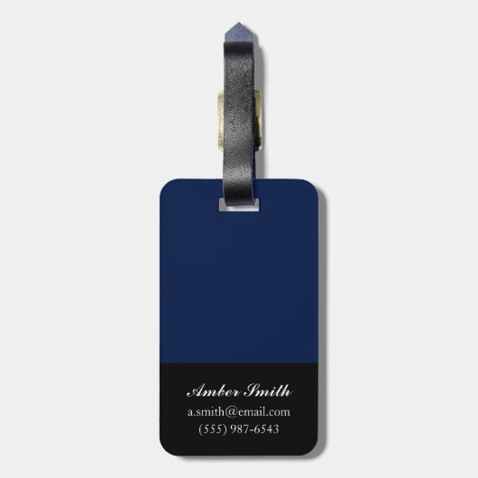 Midnight Florals I Bagagelabel (Achterkant verticaal)