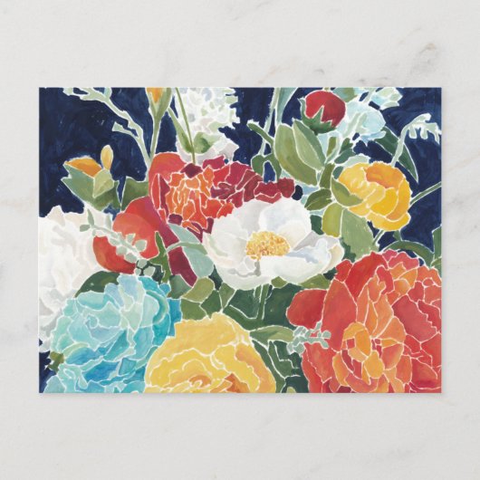 Midnight Florals I Briefkaart (Voorkant)