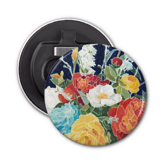 Midnight Florals I Button Flesopener (Voorkant)