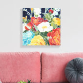 Midnight Florals I Canvas Afdruk (Insitu (Woonkamer))