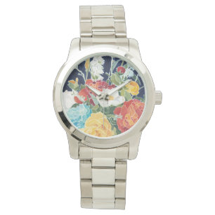 Midnight Florals I Horloge