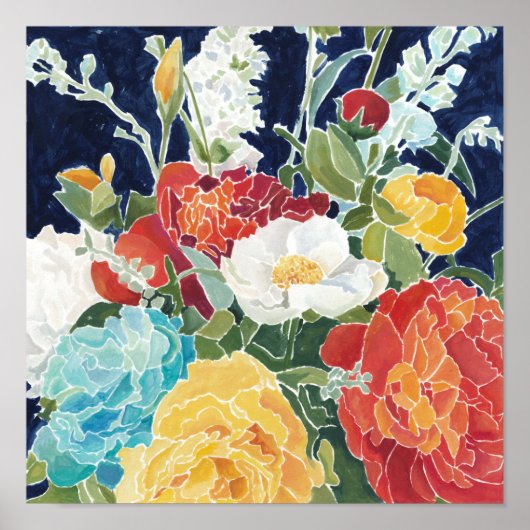 Midnight Florals I Poster (Voorkant)