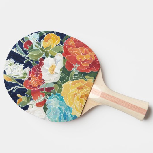 Midnight Florals I Tafeltennisbatje (Zijkant)