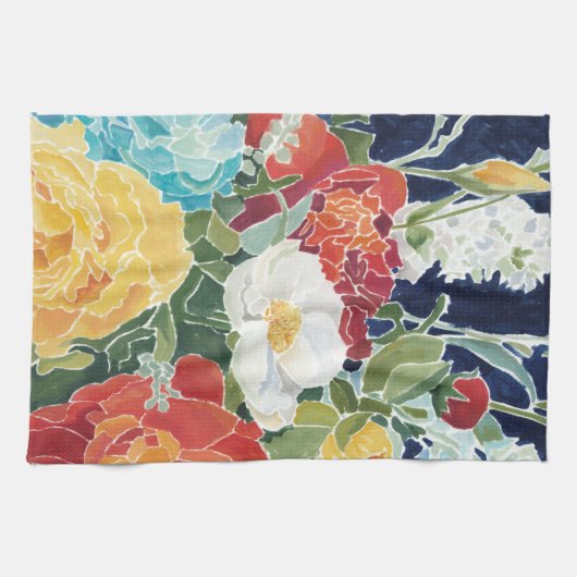 Midnight Florals I Theedoek (Horizontaal)