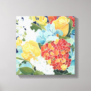 Midnight Florals II Canvas Afdruk
