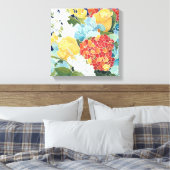 Midnight Florals II Canvas Afdruk (Insitu (Slaapkamer))