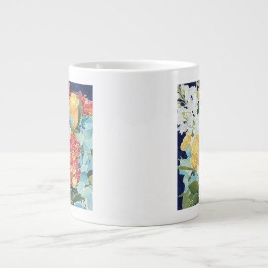 Midnight Florals II Grote Koffiekop (Voorkant)