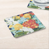 Midnight Florals II Kartonnen Onderzetters (Schuin)