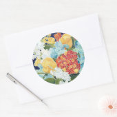 Midnight Florals II Ronde Sticker (Envelop)