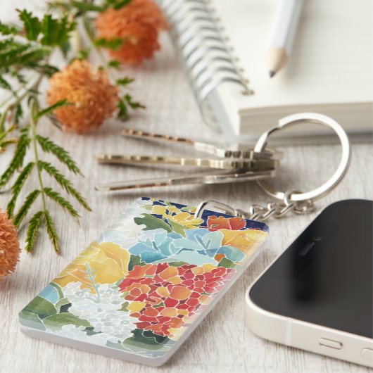 Midnight Florals II Sleutelhanger (Voorkant Rechts)