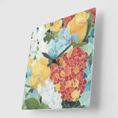 Midnight Florals II Vierkante Klok (Hoek)