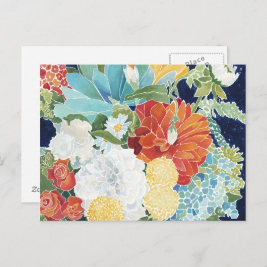 Midnight Florals III Briefkaart (Voorkant / Achterkant)