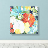 Midnight Florals III Canvas Afdruk (Insitu (Houten vloer))