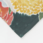 Midnight Florals III Fleece Deken (Hoek)