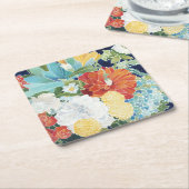 Midnight Florals III Kartonnen Onderzetters (Schuin)