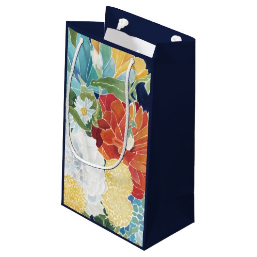 Midnight Florals III Klein Cadeauzakje (Achterkant Gekanteld)