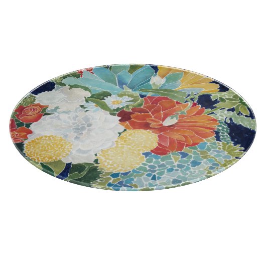 Midnight Florals III Snijplank (Hoek)