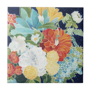Midnight Florals III Tegeltje