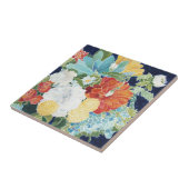 Midnight Florals III Tegeltje (Zijkant)