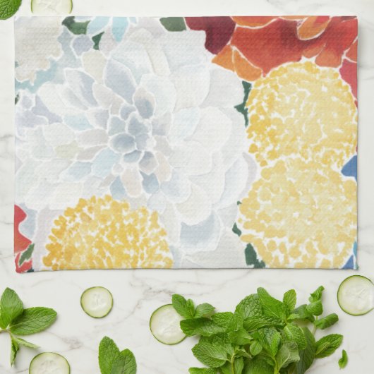 Midnight Florals III Theedoek (Gevouwen)