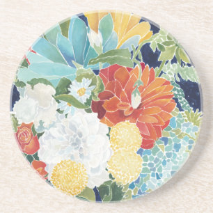 Midnight Florals III Zandsteen Onderzetter