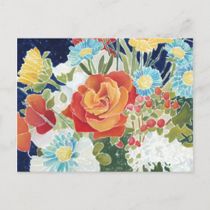 Midnight Florals IV Briefkaart