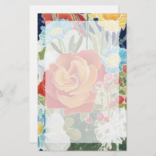 Midnight Florals IV Briefpapier (Voorkant / Achterkant)