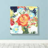 Midnight Florals IV Canvas Afdruk (Insitu (Houten vloer))