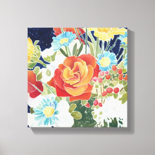 Midnight Florals IV Canvas Afdruk (Voorkant)