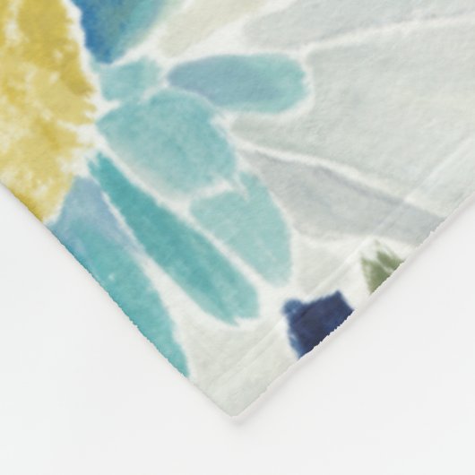 Midnight Florals IV Fleece Deken (Hoek)