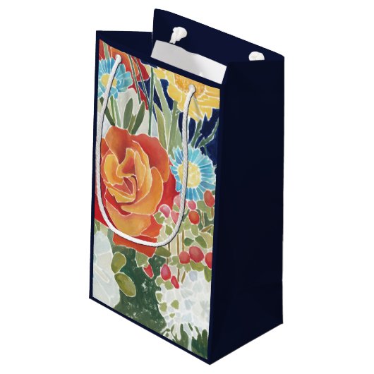 Midnight Florals IV Klein Cadeauzakje (Achterkant Gekanteld)