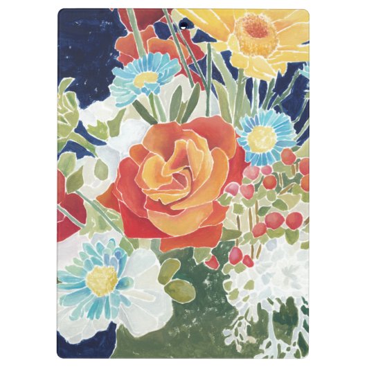 Midnight Florals IV Klembord (Achterkant)