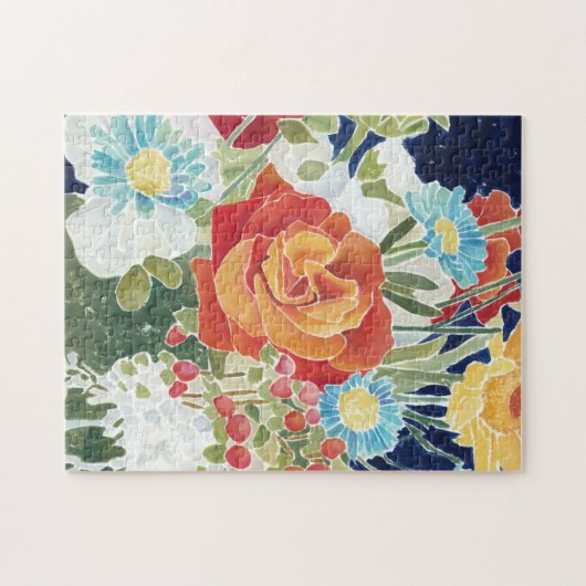 Midnight Florals IV Legpuzzel (Horizontaal)