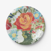 Midnight Florals IV Papieren Bordje (Voorkant)