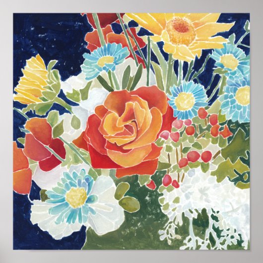 Midnight Florals IV Poster (Voorkant)