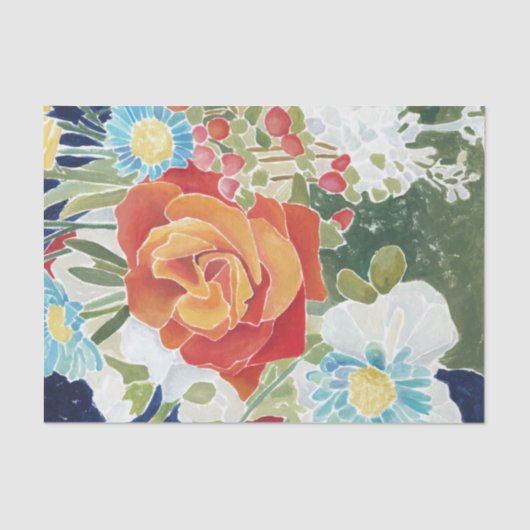 Midnight Florals IV Tissuepapier (Voorkant)