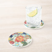 Midnight Florals IV Zandsteen Onderzetter (Zijkant)