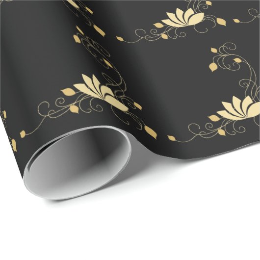 Midnight Flower Cadeaupapier (Rol Hoek)