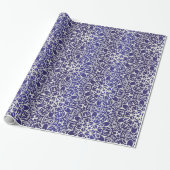 Midnight Flowers Patroon Cadeaupapier (Uitgerold)