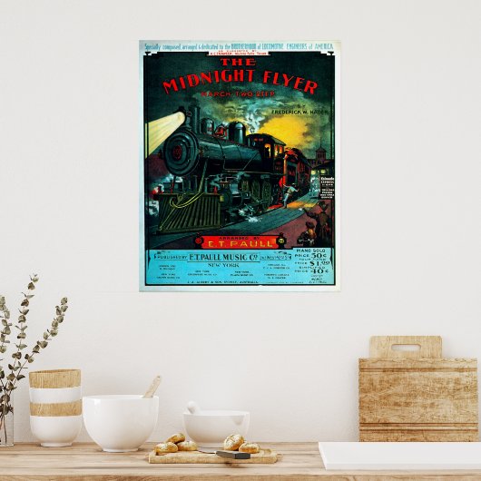 Midnight Flyer - Afdrukken Poster (Keuken)