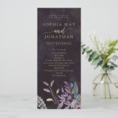 Midnight foliage Orde van de dienst Kaart (Staand voorkant)