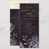 Midnight foliage Orde van de dienst Kaart (Voorkant / Achterkant)