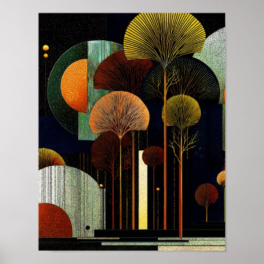 Midnight Forest #11 - 4x5 Digitale Download Poster (Voorkant)
