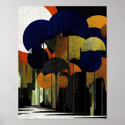 Midnight Forest #16 - 4x5 Digitale Download Poster (Voorkant)